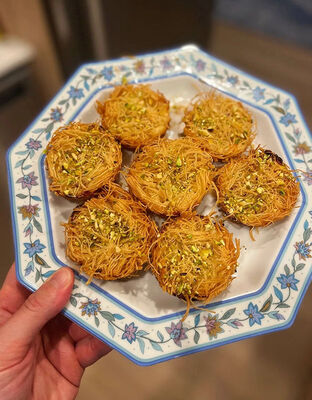 Kunafa Dough. Fabrique chinoise standard de l'UE, restauration rapide adaptée, fourniture en vrac.