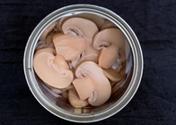 Petit champignon en boîte mariné coupé en tranches salé mou